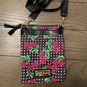 Betsy Johnson Roses and Polka Dot Cross Body